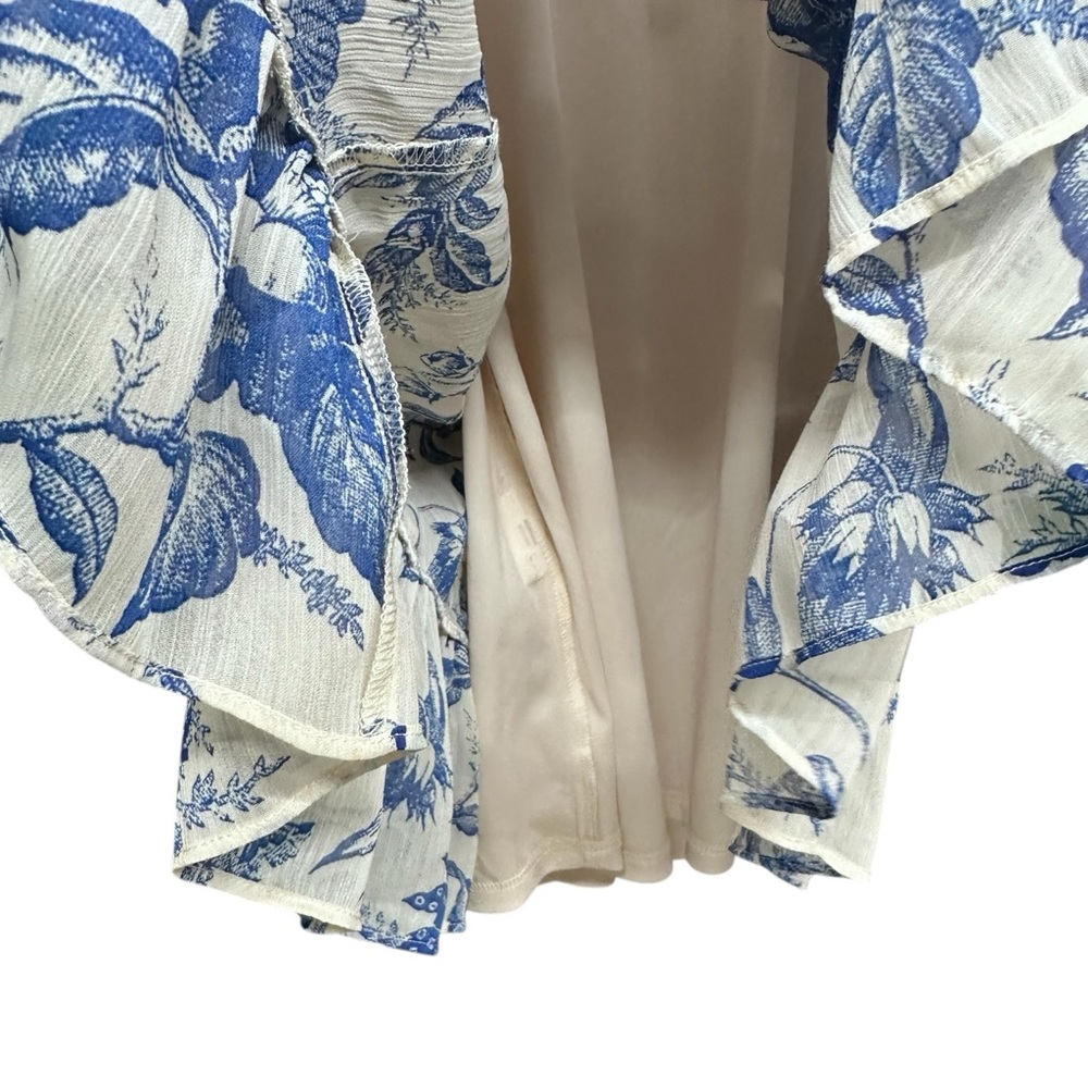 Express • Blue & White Tiered Floral Dress • Size XS - Picture 8 of 8